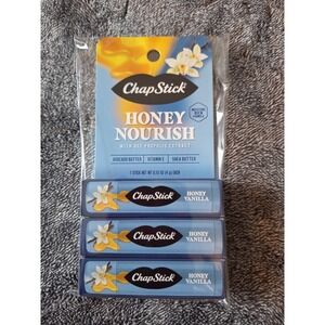 3 Pack Chapstick Honey Nourish With Bee Propolis Extract Honey Vanilla